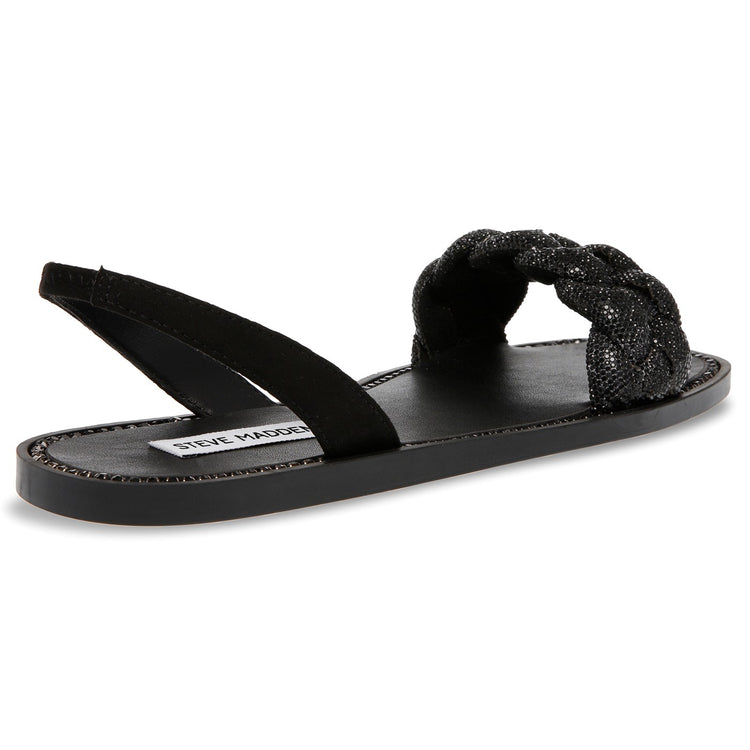 Noles Black Crystal Metallic Fabric w/Matchin - Sandali Donna Neri SMSNOLES-BLK . STEVE MADDEN 