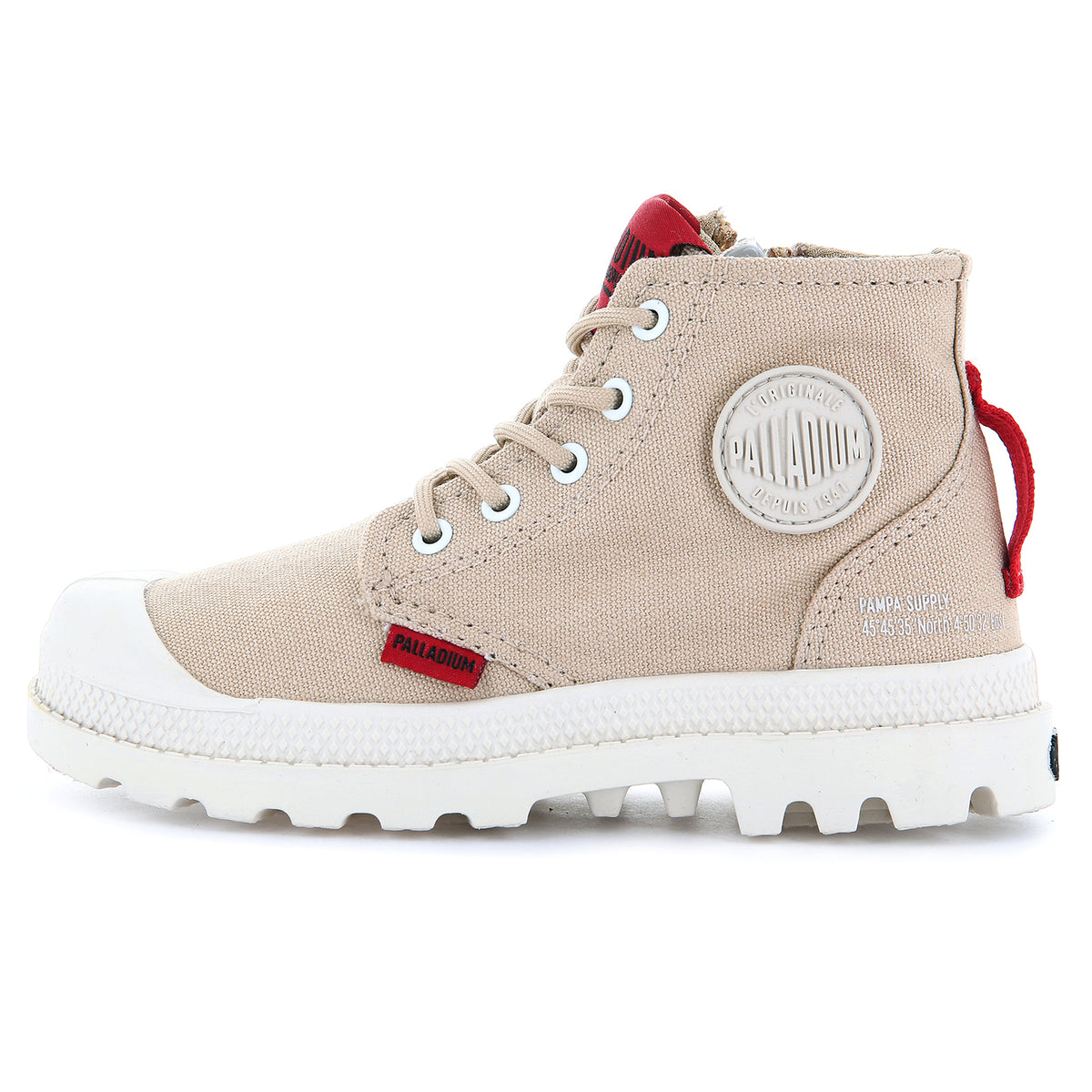 Pampa Supply Desert - Scarpe Stringate Profilo Alto Bambino Beige PAK57376-274-M . PALLADIUM 