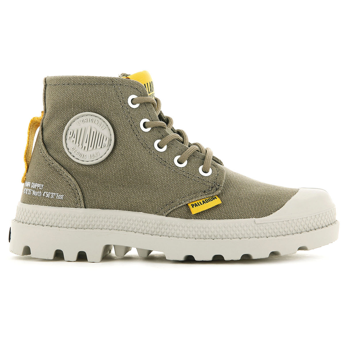 Pampa Supply Dusky Green - Scarpe Stringate Profilo Alto Bambino Verdi PAK57376-308-M . PALLADIUM 