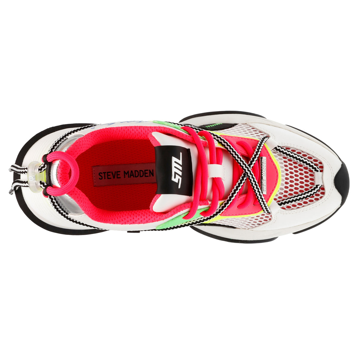 Bonanza Black / Fuchsia PU + Mesh - Scarpe Stringate Profilo Basso Donna Multicolore SMPBONANZA-BLAFUS . STEVE MADDEN 