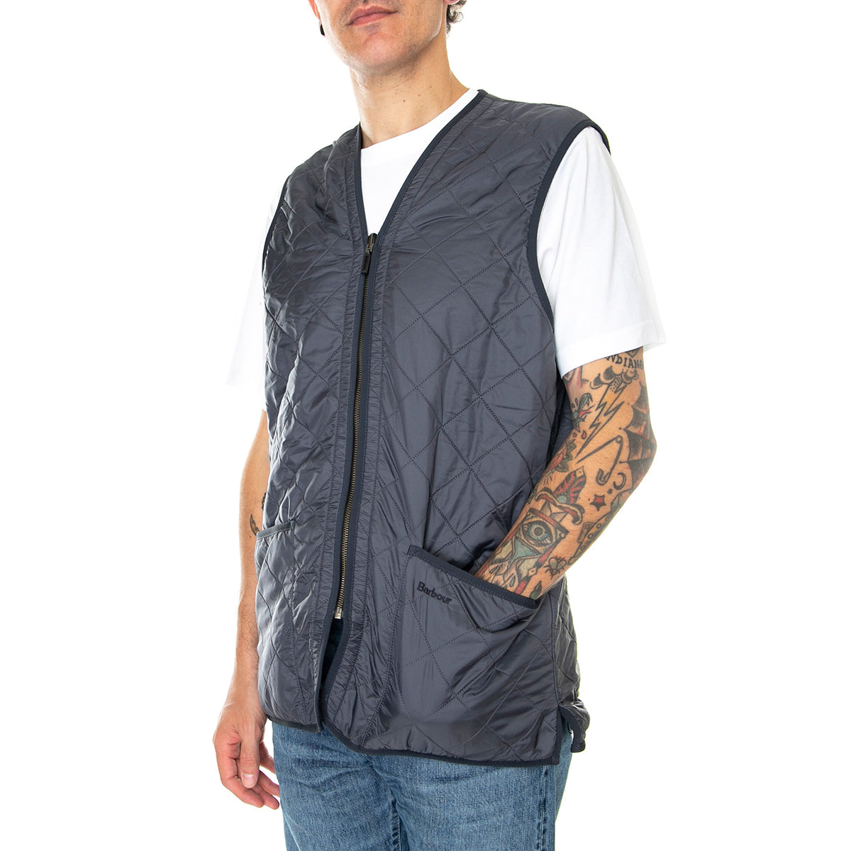 Polarquilt Waistcoat Zip Liner Navy - Giacca Smanicata Uomo Blu 222MMLI0002-NY91 . BARBOUR 
