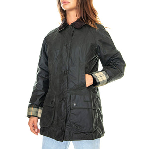 Beadnell Wax Jacket Sage - Giacca Invernale Donna Verde FW22-LWX0667-SG91 . BARBOUR 