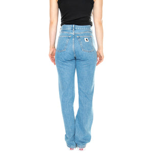 W' Noxon Pant Blue /stone bleached - Pantaloni Denim Jeans Donna Blu I031920.0112 . CARHARTT WIP 