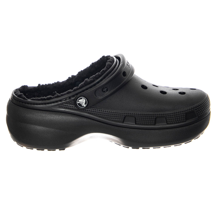 Classic Platform Lined Clog W BLK -  Sandali Donna Neri CR.207938-BLK . CROCS 