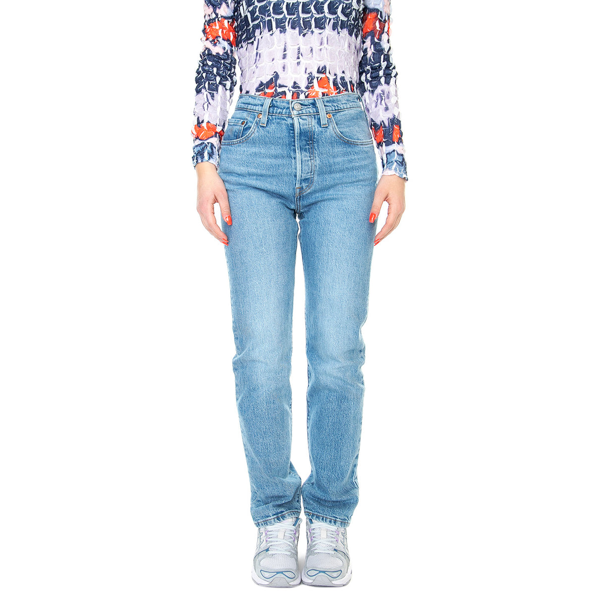 501 Jeans For Women Hollow Days Light Indigo Worn In - Pantaloni Denim Jeans Donna Blu 12501-0415 . LEVIS 