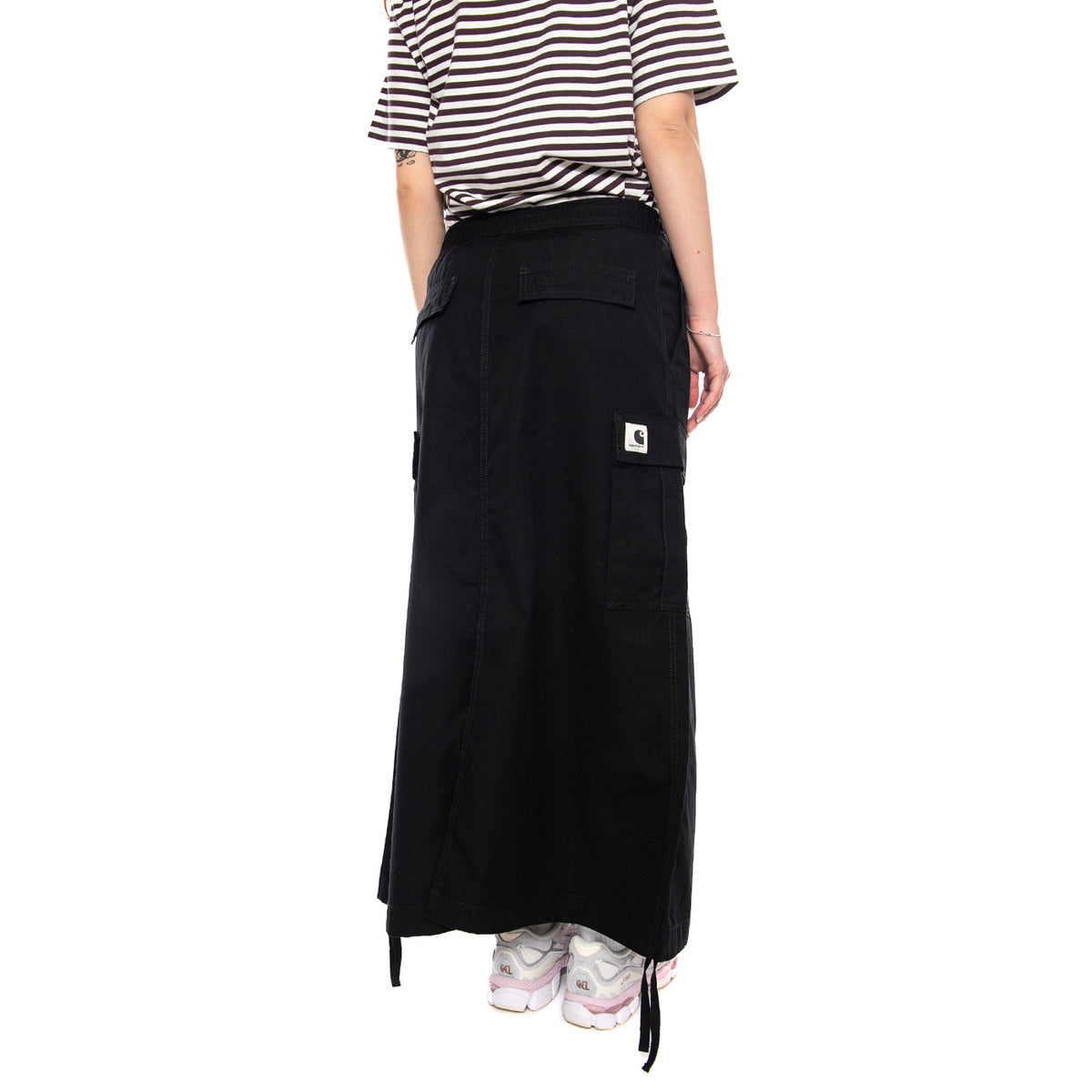 W' Cargo Skirt Long Black rinsed - Gonna Nera I033823.8902 . CARHARTT WIP 