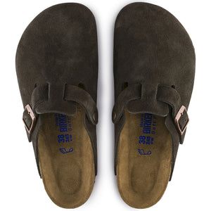 Mens Boston Soft Footbed Mocha Brown Sandals - Narrow Fit 660463 . BIRKENSTOCK 