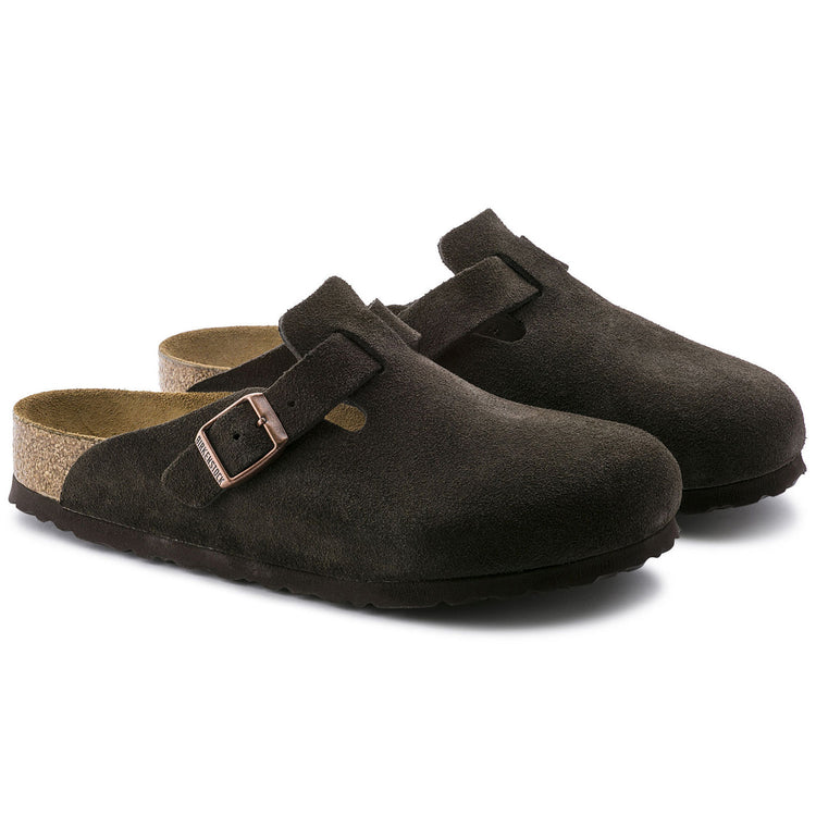 Mens Boston Soft Footbed Mocha Brown Sandals - Narrow Fit 660463 . BIRKENSTOCK 