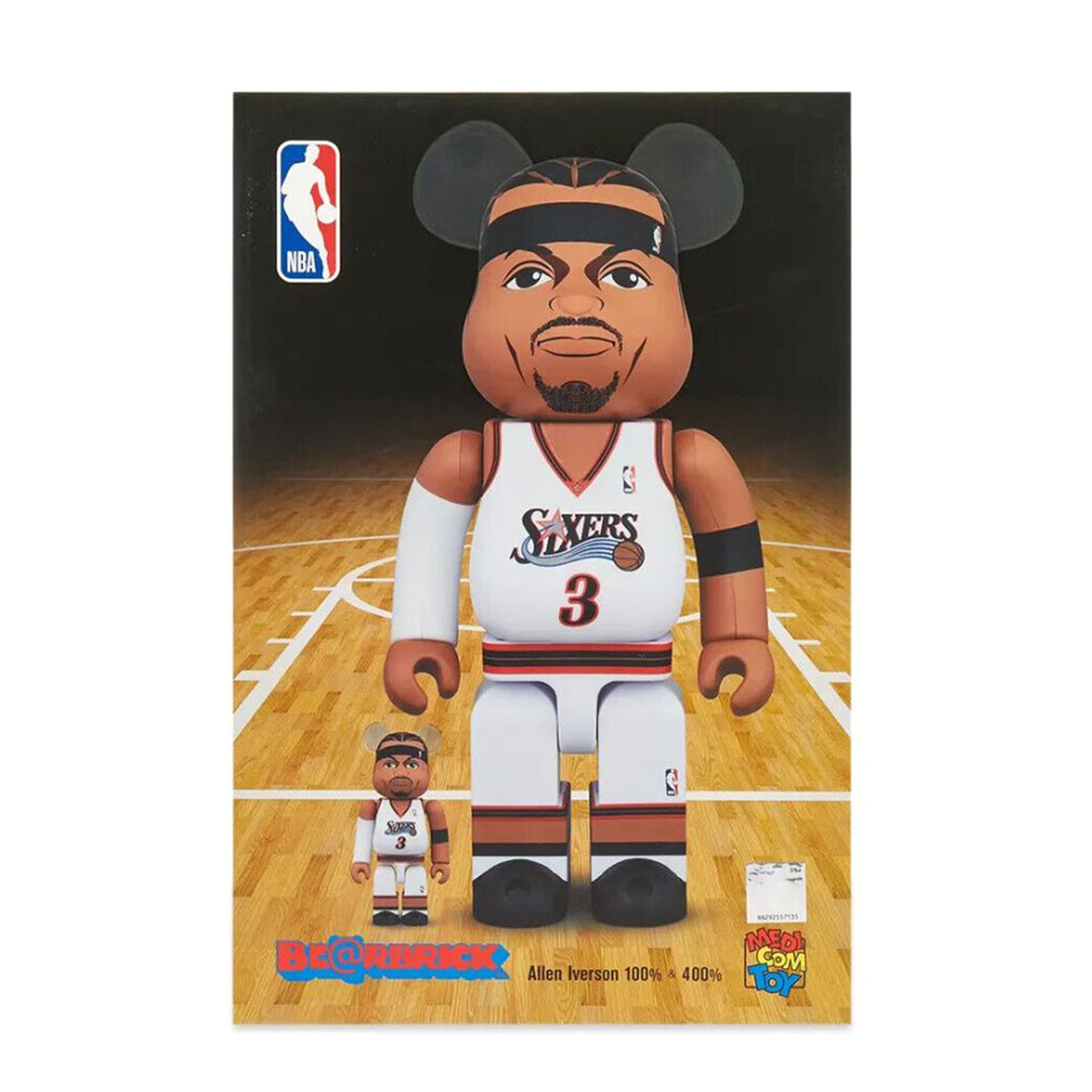 Be@rbrick Allen Iverson Philadelphia 76ers 100% and 400% - Toy Multicolore MDTALEN . MEDICOM TOY 