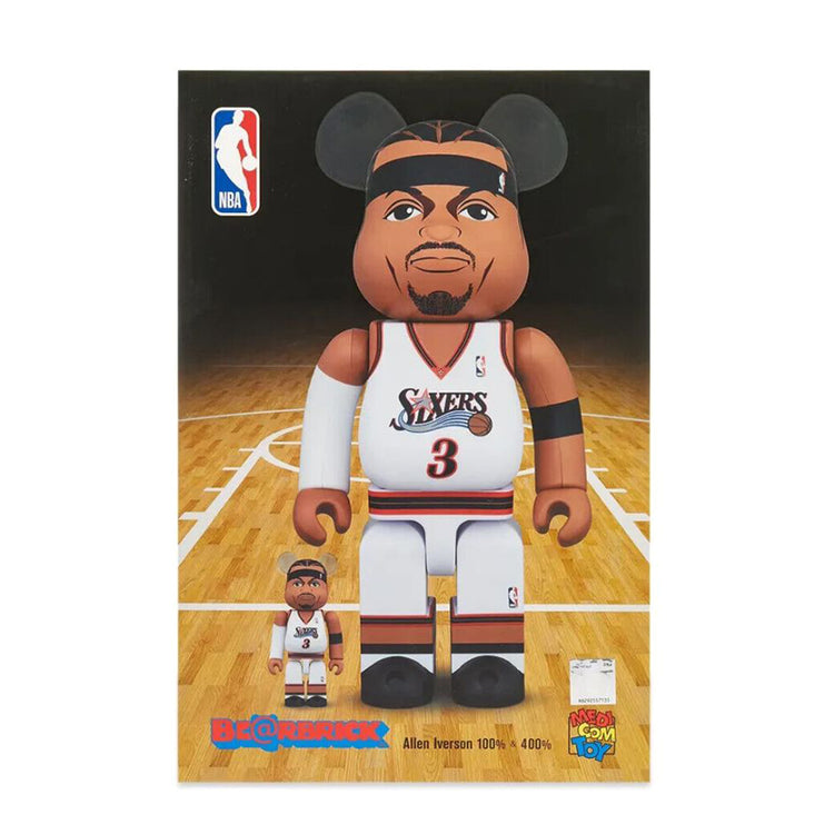 Be@rbrick Allen Iverson Philadelphia 76ers 100% and 400% - Toy Multicolore MDTALEN . MEDICOM TOY 