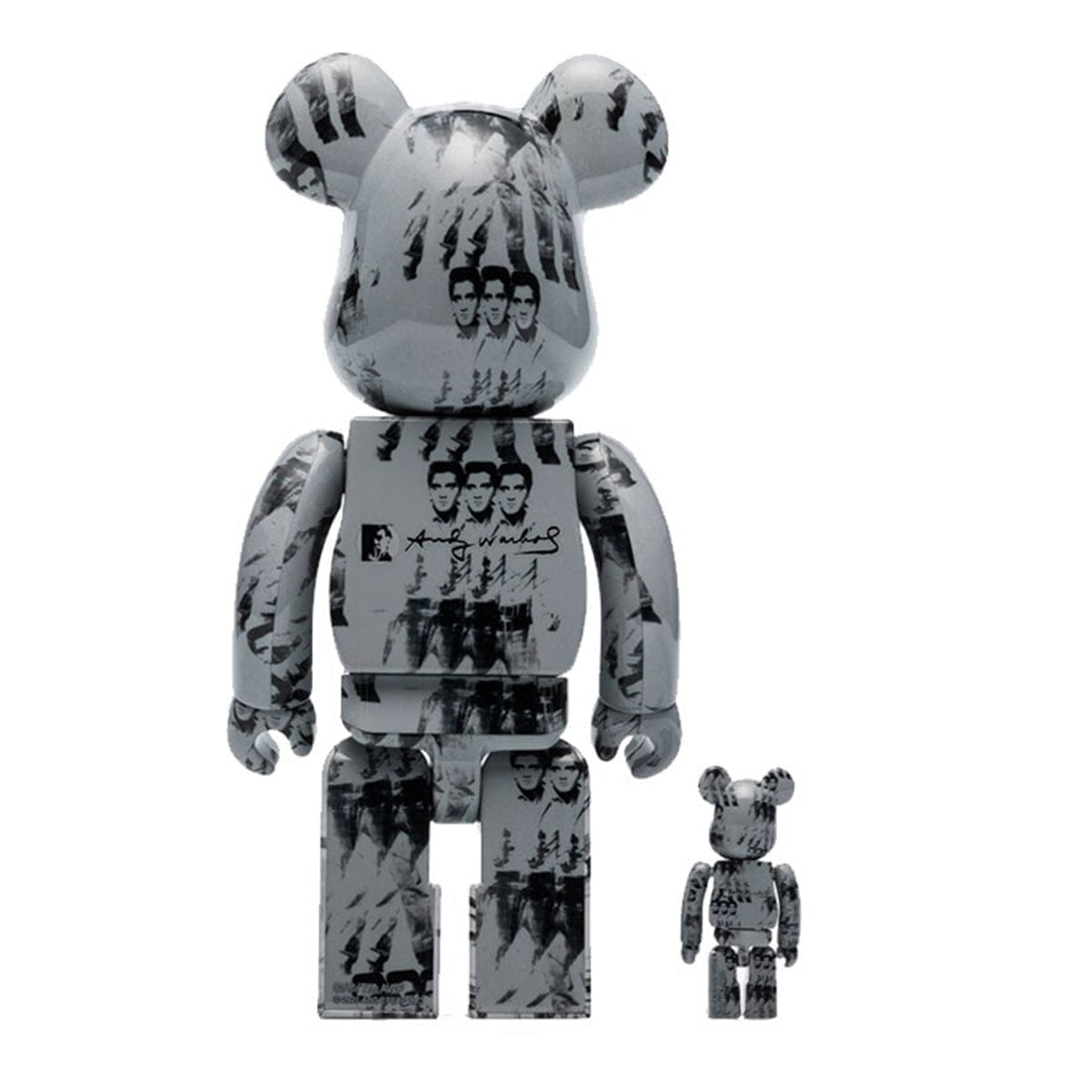 BE@RBRICK Andy Warhol's ELVIS PRESLEY 100% & 400% - Medicom Toy Multicolore MDTAWE . MEDICOM TOY 