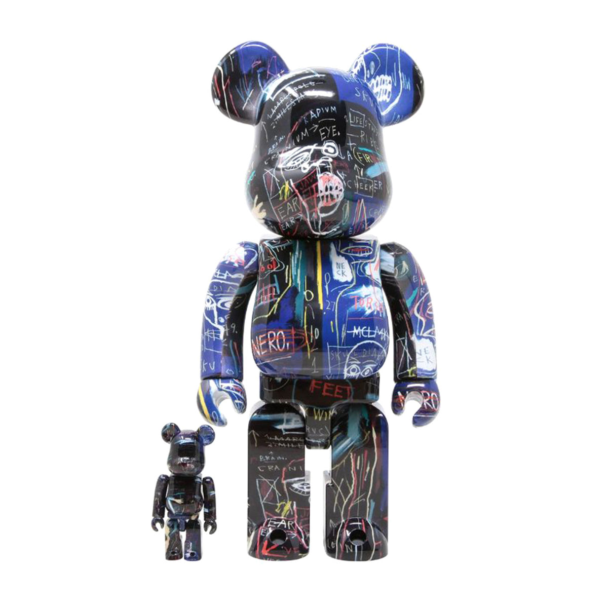 BE@RBRICK Jean-Michel Basquiat #7 100% & 400% - Toy Multicolore MDTBASQUIAT . MEDICOM TOY 