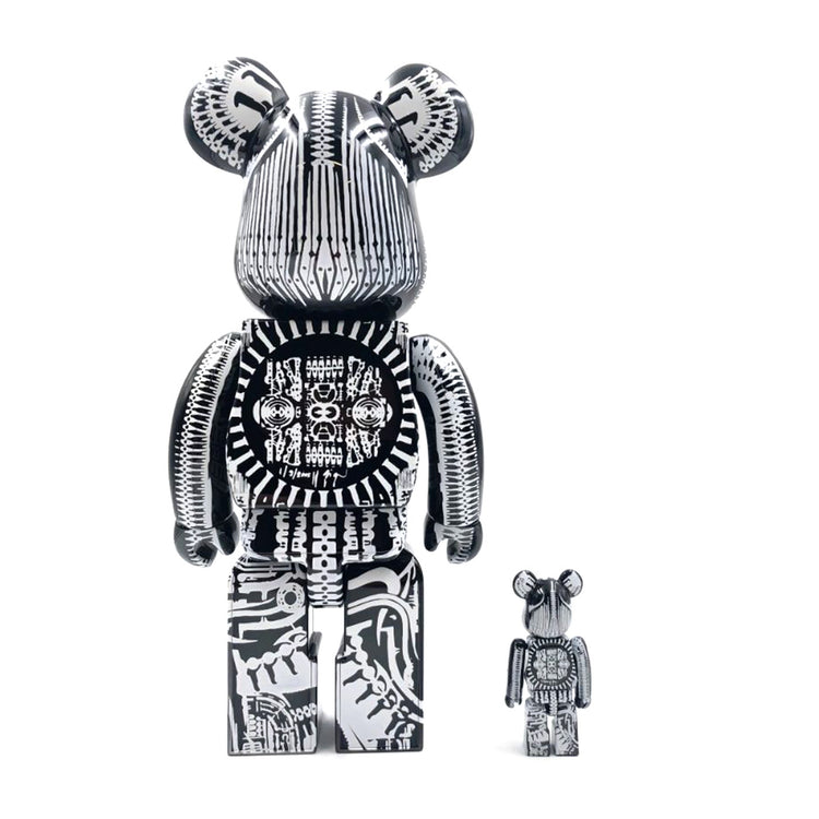 Be@rbrick H.R. Giger Black Chrome Version 100% & 400% - Toy Multicolore MDTGIGER . MEDICOM TOY 