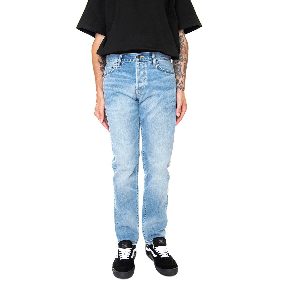 Klondike Pant Blue Light Used Wash - Pantaloni Denim Jeans Uomo Blu I029207-01WI . CARHARTT WIP 
