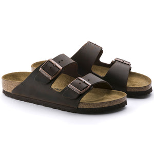 Arizona Habana Oiled Sandals - Leather Brown - Sandali Uomo / Donna Marroni - Calzata Stretta 052533 . BIRKENSTOCK 