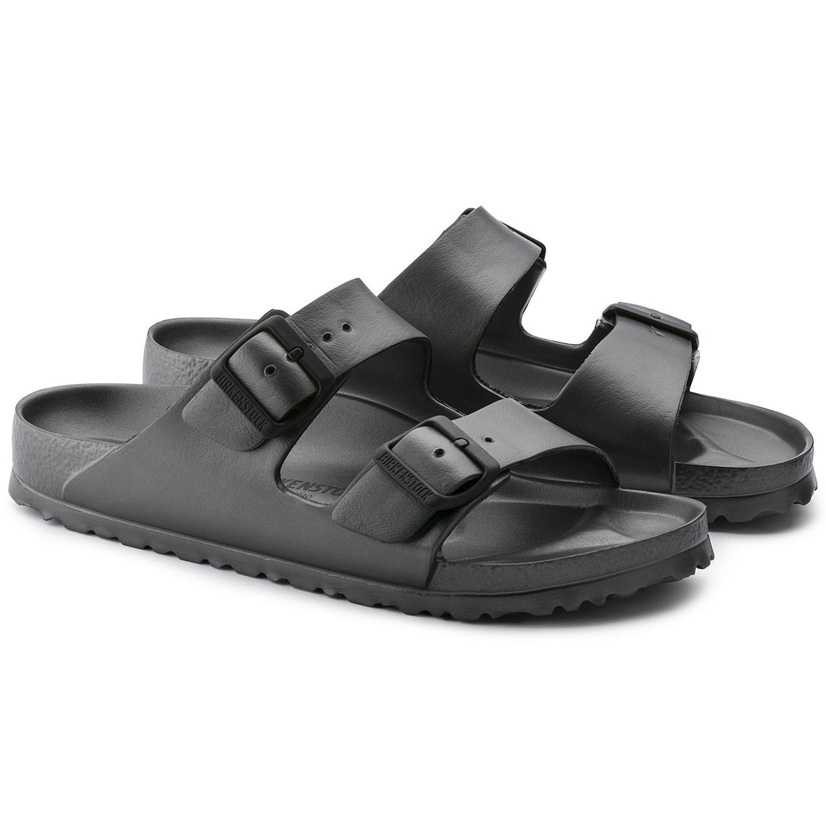Womens Arizona Eva Sandals  - Metallic Anthracite - Sandali Donna Grigi - Calzata Stretta 1001498 . BIRKENSTOCK 