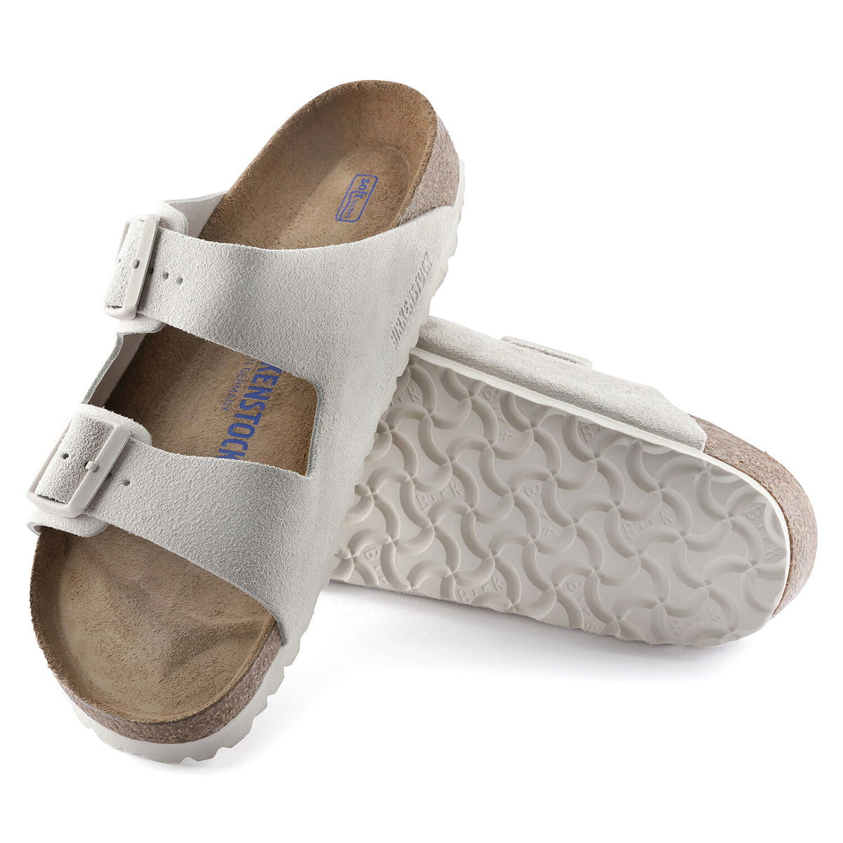 Arizona SFB Antique White Suede Leather - Sandali Donna Bianchi 1024516 . BIRKENSTOCK 