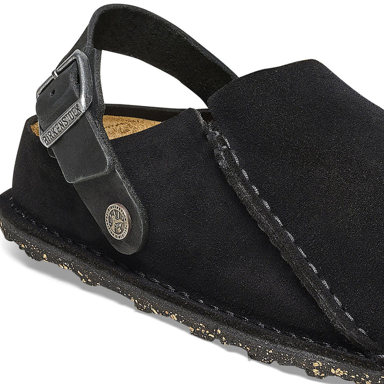 W' Lutry Premium Black, Suede Leather Sandals - Sandali Donna Neri 1025356 . BIRKENSTOCK 
