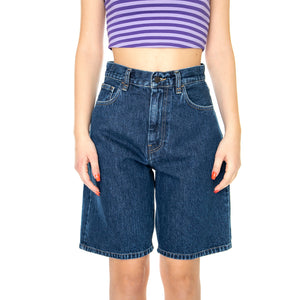 W' Brandon Short Blue Stone Washed - Bermuda Denim Jeans Donna Blu I031919-0106 . CARHARTT WIP 