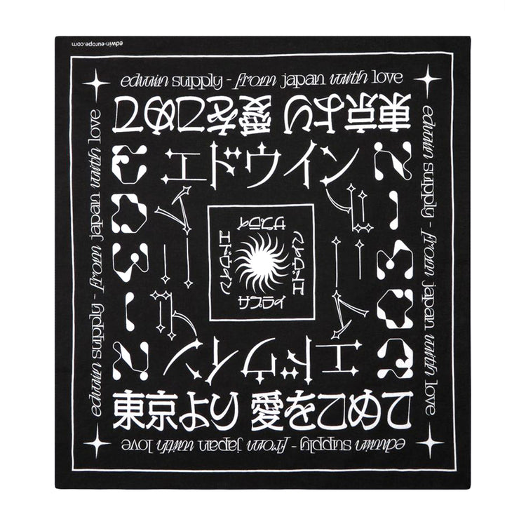 Edwin Bandana Black White - Bandana Nera I004443.89.00.06 . EDWIN 