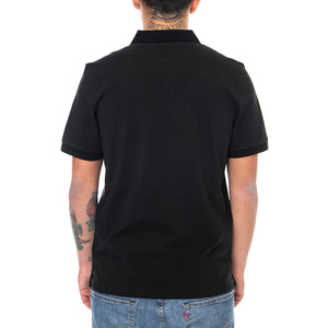 Mens Plain Polo Shirt - Black - Polo Uomo Nera F4KSB068-010 . FARAH 