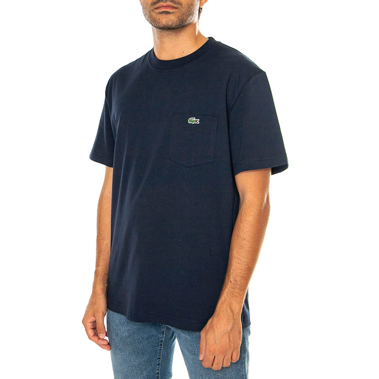 T-Shirt TH2827-166 - Maglietta Girocollo Uomo Blu TH2827-166 . LACOSTE 