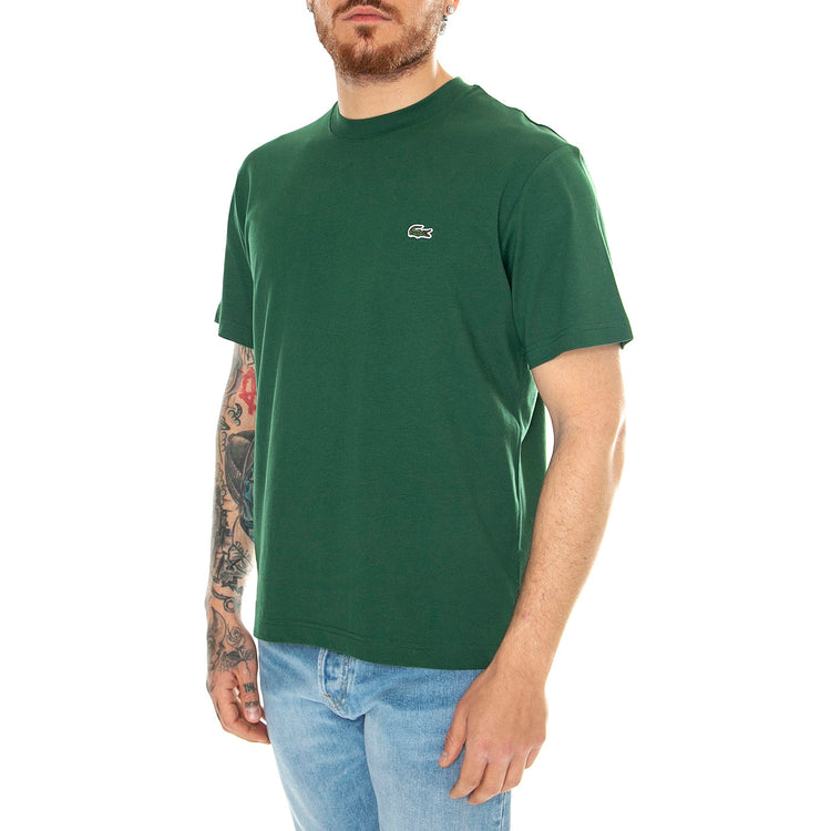 T-Shirt 132 Green  - Maglietta Girocollo Uomo Verde TH7318-132 . LACOSTE 