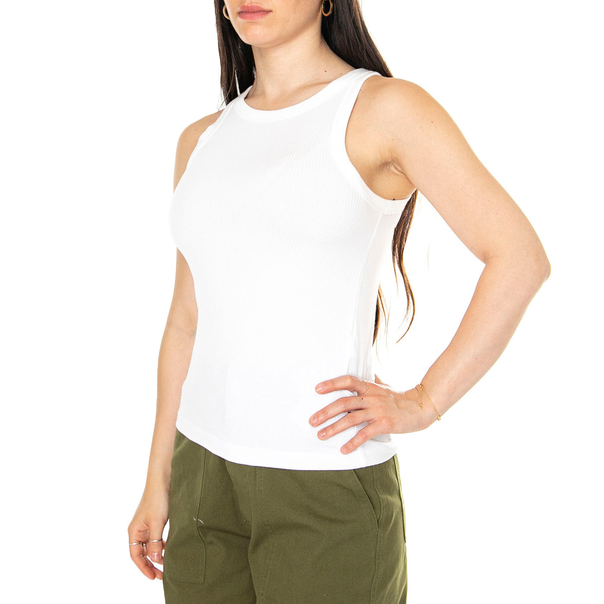 Dreamy Tank White + Neutral - Canotta Donna Bianca A7326-0001 . LEVIS 
