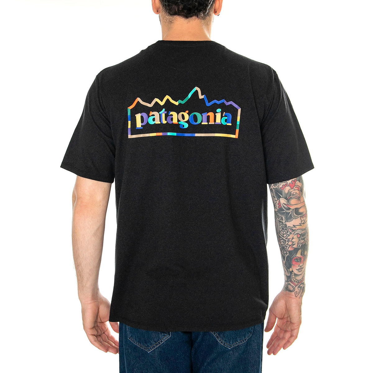M's Unity Fitz Responsibili-Tee INBK - Maglietta Girocollo Uomo Nera 37768-INBK . PATAGONIA 