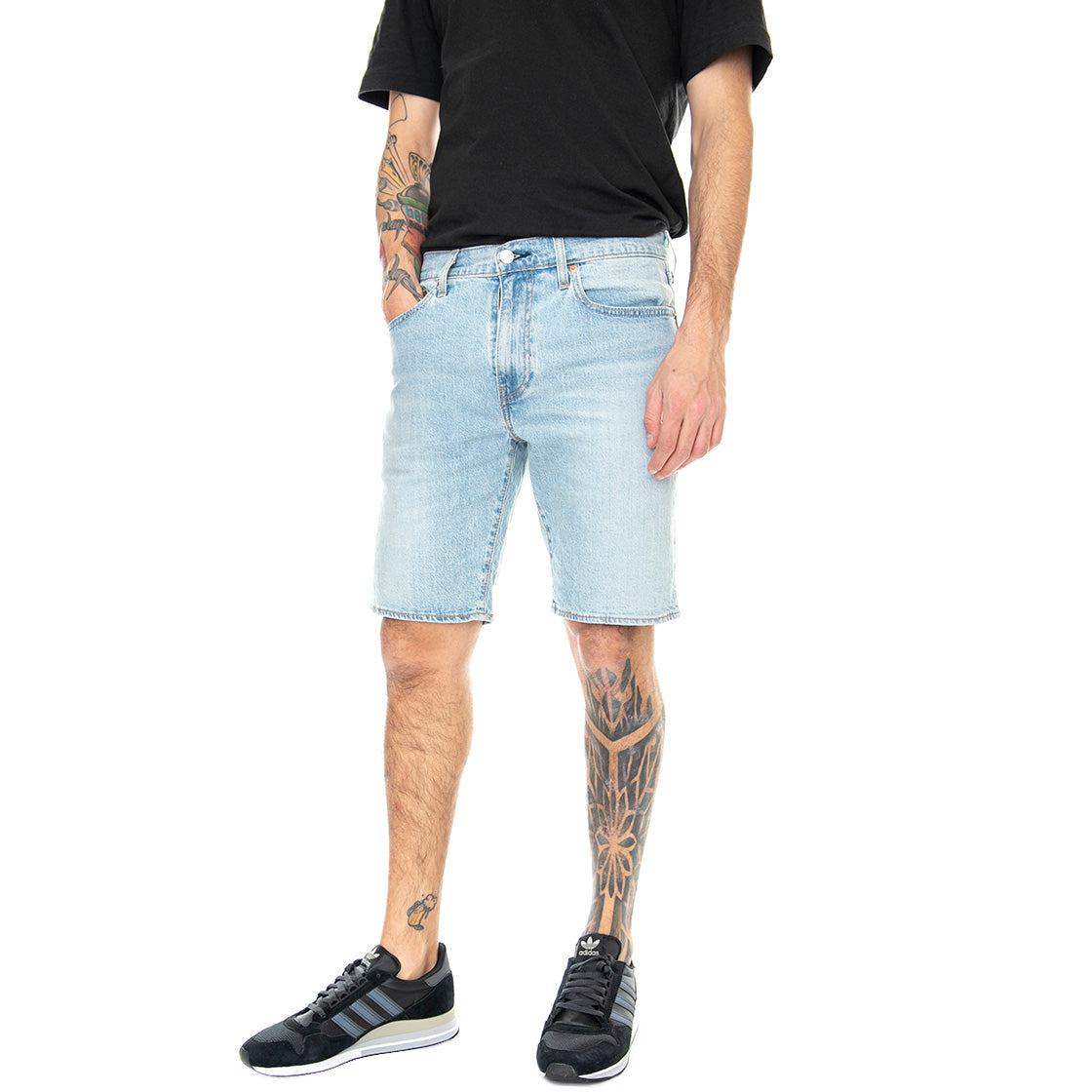405 Standard Punch Line Philosophe - Bermuda Denim Jeans Uomo Blu / Light Indigo / Flat Finish 39864-0055 . LEVIS 