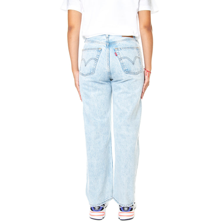 Ribcage Straight Ankle Ojai Shore Med Indigo / Worn In - Pantaloni Denim Jeans Donna Blu 72693-0111 . LEVIS 