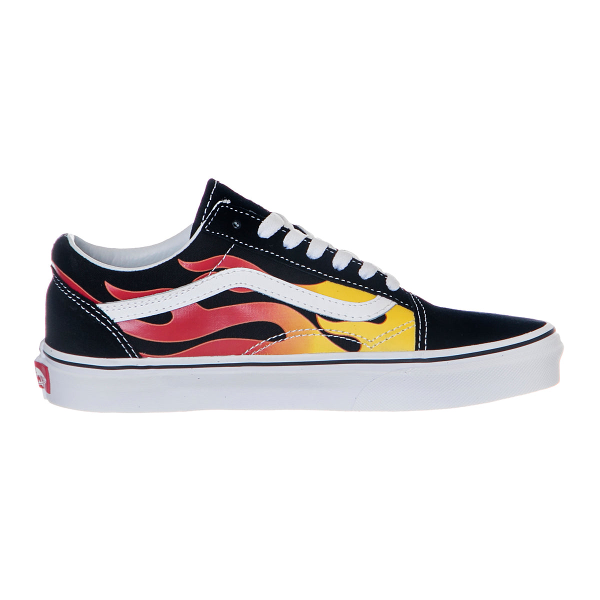 Ua Old Skool - Flame / Black - Scarpe Basse Uomo / Donna Nere VA38G1PHN . VANS 