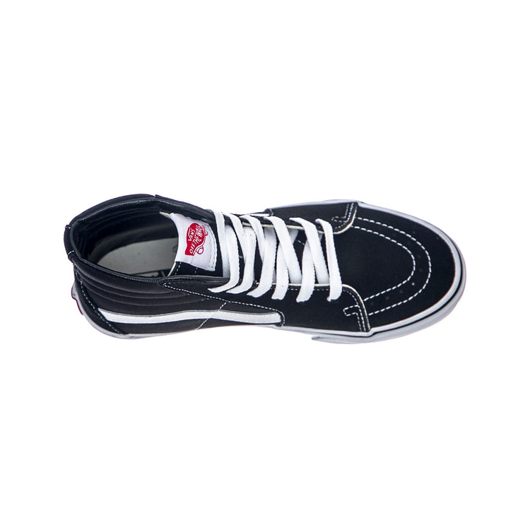 UY Sk-8 Hi Shoes - Black / White - Scarpe Stringate Profilo Alto Bambino Nere VN000D5F6BT1M . VANS 
