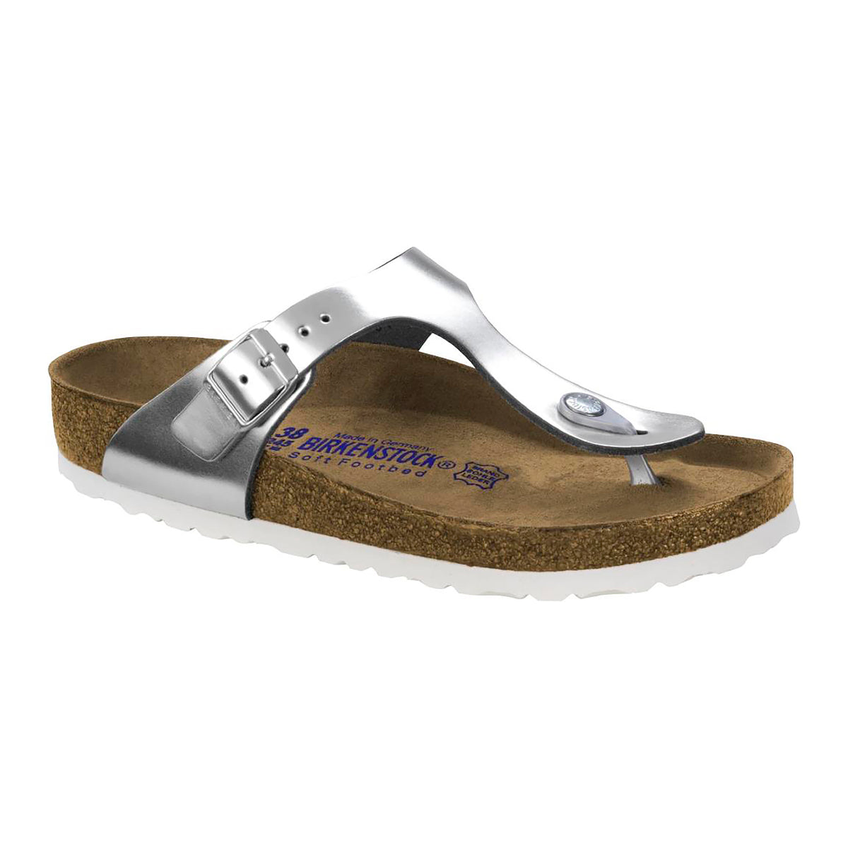 Gizeh Soft Footbed Sandals Calzata normale - Metallic Silver - Sandali Donna / Uomo Argento 1003674 . BIRKENSTOCK 