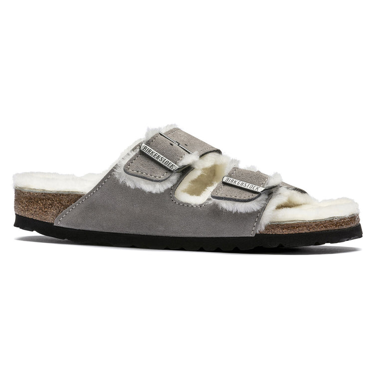 Arizona Shearling - Sandali Donna Grigi - Calzata Stretta 1017403 . BIRKENSTOCK 