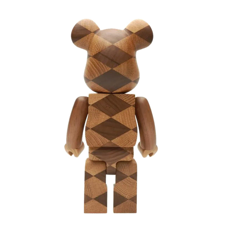 Medicom x Karimoku Woven Wooden Be@rbrick Brown 400% - Toy Medicom Multicolore KARIMOKU . MEDICOM TOY 