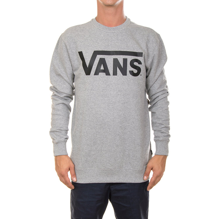 Mn Vans Classic Crew-Neck Sweatshirt - Concrete Heather - Felpa Girocollo Uomo Grigia V00YX0ADY . VANS 