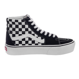 Ua Sk8-Hi Platform 2 - Checkerboard / True White / Black - Scarpe Profilo Alto Donna Multicolore VA3TKNQXH . VANS 