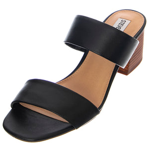 Womens Caterina Sandals - Black Leat - Sandali Donna Neri CATE01S1-BLACK LEAT . STEVE MADDEN 