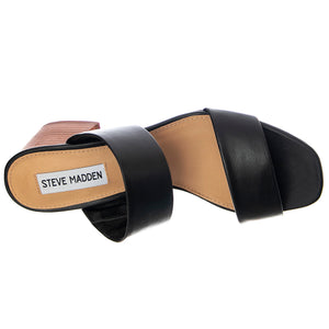 Womens Caterina Sandals - Black Leat - Sandali Donna Neri CATE01S1-BLACK LEAT . STEVE MADDEN 