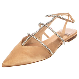 Pristina Natural Satin Silver Fabric - Sandali Donna Beige JCSR2P-150A-NAT . JEFFREY CAMPBELL 