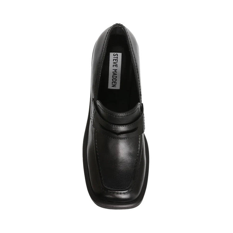 FAR-OUT BLACK LEATHER - Mocassini con Tacco Alto Donna Neri SMSFAR-OUT-BLA . STEVE MADDEN 