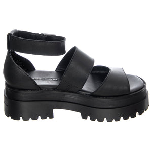 WOMENS THRILLED SANDALS BLACK PIGMENT - Sandali Donna Neri WSSTHRILLED-BLK . WINDSOR SMITH 