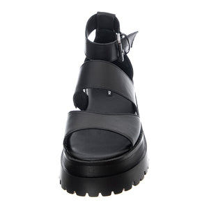 WOMENS THRILLED SANDALS BLACK PIGMENT - Sandali Donna Neri WSSTHRILLED-BLK . WINDSOR SMITH 