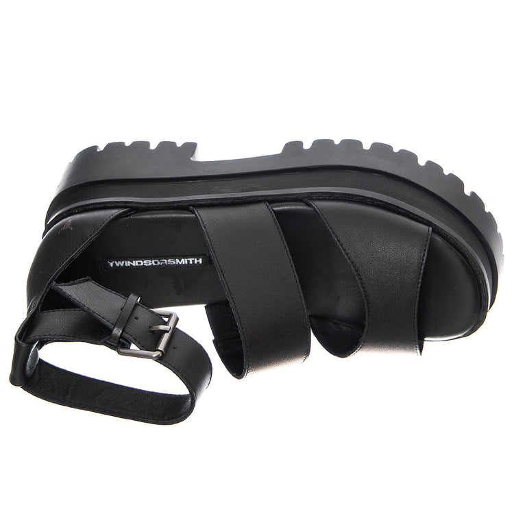 WOMENS THRILLED SANDALS BLACK PIGMENT - Sandali Donna Neri WSSTHRILLED-BLK . WINDSOR SMITH 