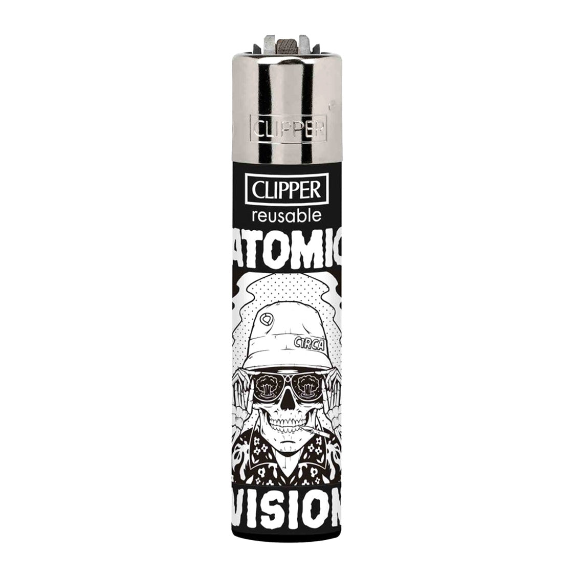 Clipper Circa - Atomic Vision - Accendino Ricaricabile Nero / Bianco 237757_13 . C1RCA 
