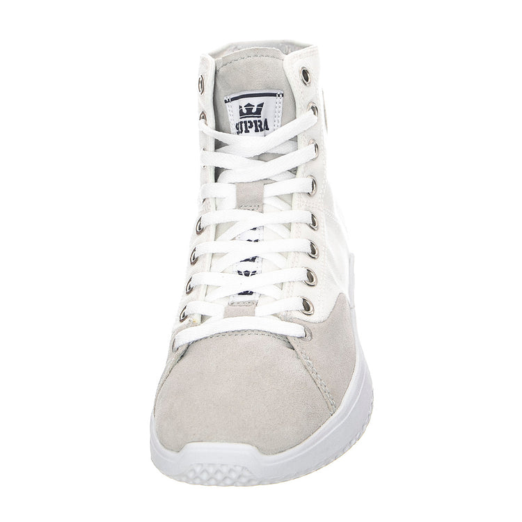 Statik - Scarpe Stringate Profilo Alto Uomo Bianche STATIK White-White . SUPRA 