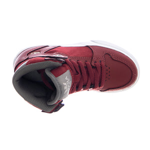 Kids Vaider Sneakers - Brick / White - Scarpe Stringate Profilo Alto Bambino Rosse / Bianche 58201-655-M . SUPRA 
