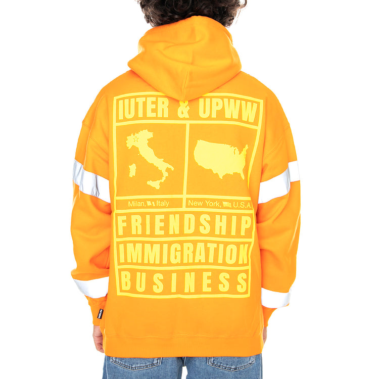 U.P.W.W. Fib Zip Hood Sweatshirt - Orange - Felpa con Cappuccio e Zip Uomo Arancione 20WISZ61-ORANGE . IUTER 