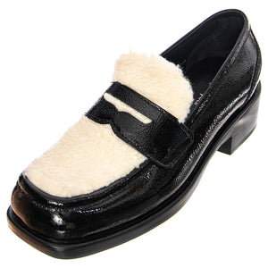 Sorbonne-F - Mocassini Donna Neri / Bianchi / Ivory JCSJC93821-BLA . JEFFREY CAMPBELL 
